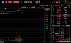 <b>万科A盘中大涨近7%股价逼近历史高点</b>