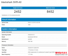 <b>黑鲨？小米？BlackShark游戏手机跑分曝光</b>