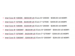 今晚发！Intel 13代酷睿售价偷跑：集体涨价 无视AMD Zen4？